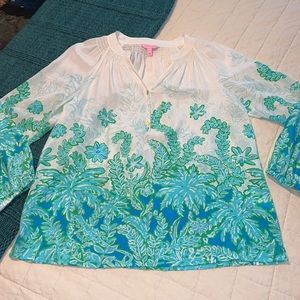 Lilly Pulitzer Elsa Silk blouse Sz. L